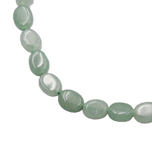 สร้อยคอลูกปัดหินรูปวงรีสีเขียวหินอเวนจูรีนมีเสน่ห์สำหรับทำเครื่องประดับคริสตัลผู้หญิงสร้อยคอขายส่ง - Product Image 1