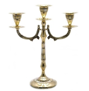 Palo de cámara de nácar de Venta caliente con mesa decorativa utilizada en el hogar y las fiestas portavelas - Product Image 5