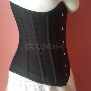 Wholesale Underbust Steelboned Black Cotton Corset | Buy Now Groothandel onderbustecorset - Product Image 5