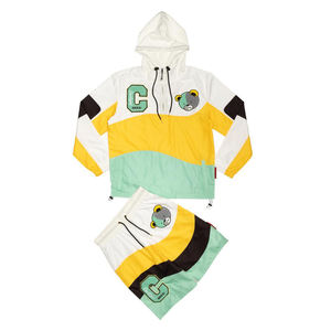 OEM Ensemble short à capuche d'été unisexe Polyester/coton Coupe-vent Séchage rapide Respirant Logo personnalisé Vente en gros Streetwear - Product Image 4