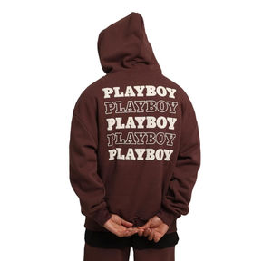 ชุดเสื้อฮู้ดและกางเกงวอร์มสำหรับคุณแม่พิมพ์ลายพัฟโลโก้3D ออกแบบได้เองสำหรับฤดูหนาวขนาดพิเศษไร้รอยต่อ - Product Image 1