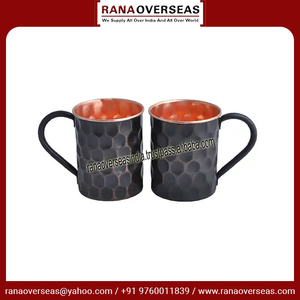Juego de tazas de mula de Moscú de cobre negro de calidad de exportación de 2 tazas de cobre puro 100% de cobre sólido para una vida saludable - Product Image 6