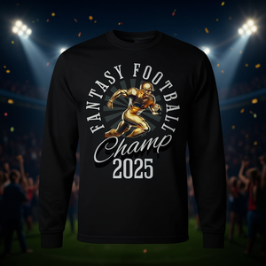Camiseta de Manga Larga Promocional del Campeón de la Liga de Fútbol de Fantasía 2025, Camiseta del Campeón de la FFL - Product Image 3