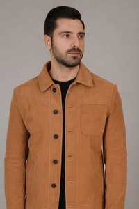 Abrigo Formal Cruzado Beige de Exportación India, Hecho de Algodón Viscosa para Ocasiones Profesionales, en Cantidad al por Mayor - Product Image 3