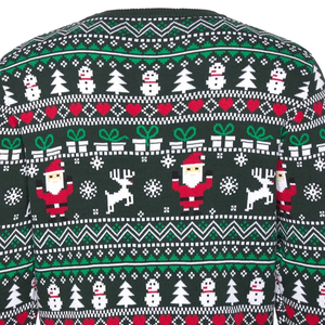 2025 vacaciones Navidad transpirable frente pulóver Jumper invierno hombres tejido 100% algodón suéter personalizado para adultos - Product Image 5