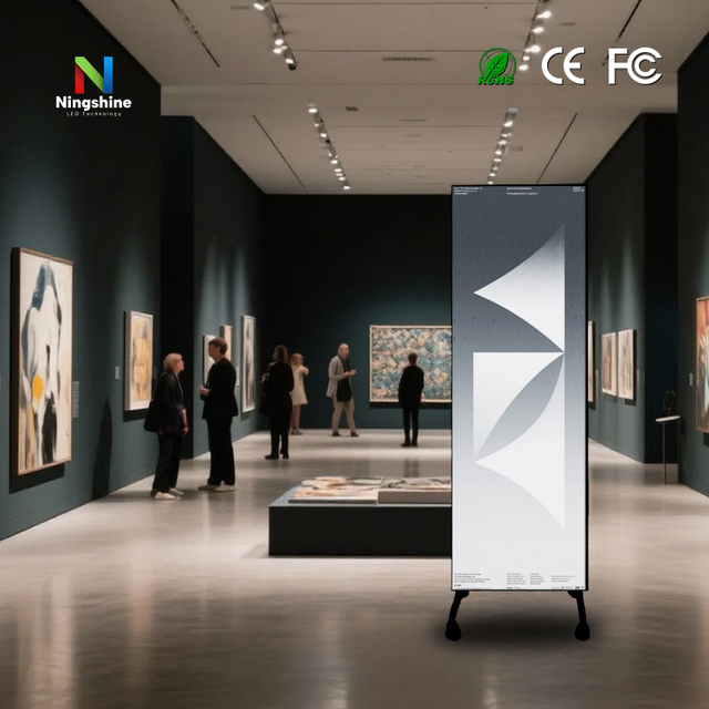 P2.5 Art Exhibition Poster Led Screen Display Retail Store Digital Signage Led Poster Video Wall Panel