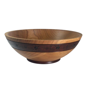 Bol de service en bois massif écologique avec grain unique, parfait pour servir des collations, idéal pour la cuisine, la table à manger, excellent prix - Product Image 6