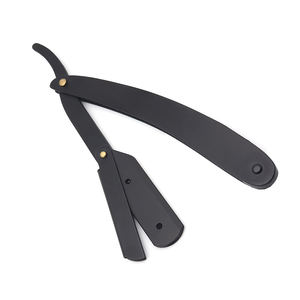 Las mejores maquinillas de afeitar de una sola hoja para hombre, cuchillos de afeitar plegables, maquinillas de afeitar recubiertas de Color negro completo de la mejor calidad - Product Image 3