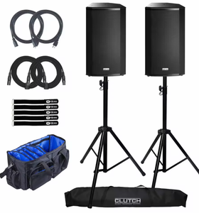 ORIGINALE 100% Nuovo VEN-TIS 112A Altoparlanti Attivi a 2 Vie da 12 Pollici con Supporti, Confezione Duo - Product Image 1