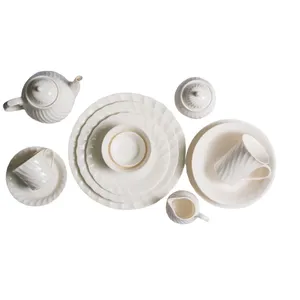 Platos y platos de cerámica con diseño y logotipo personalizados OEM, materiales de alta calidad, hueso de China, hechos en Tailandia