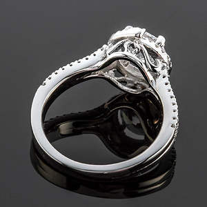 Anillo de Halo con Diamante Moissanita Original de Corte Redondo Clásico, Plata de Ley 925, Regalo de Compromiso, Boda o Fiesta para Novias - Product Image 2