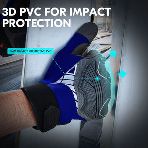 Guantes de Seguridad de Contraste de Color Blanco, Negro y Marrón, Precio de Fábrica, Diseño Superior, Material de Cuero, Guantes de Impacto - Product Image 6