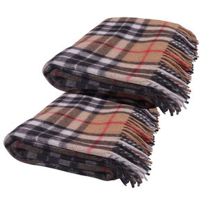 Auténtica manta mexicana de lana de tartán 100% tejida a mano DISEÑO DE serape artesanal estilo Jacquard ecológico a bajo precio - Product Image 2