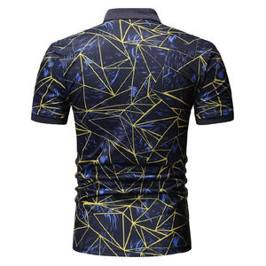 Lona sólida de sublimación personalizada de secado rápido para camisa de hombre tela de poliéster transpirable ropa deportiva equipo uniforme Casual Golf - Product Image 5