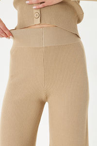 Conjunto de Dos Piezas de Ropa Casual para Mujer, Suéter Cárdigan Abotonado y Pantalones, Conjunto de Punto de Alta Calidad para Otoño-Invierno, para el Hogar y la Oficina - Product Image 4