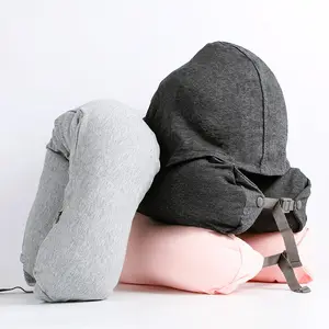 New Cotton Hooded Style Gentle Support U-shaped Neck Pillow