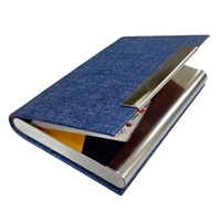 Estuche personalizado de tarjetero promocional de cuero PU para tarjetas de visita