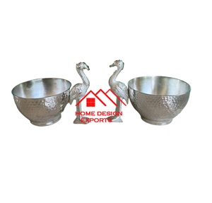 Plateau décoratif en forme plaqué or tendance pour mariage et fête Plateau décoratif en aluminium plaqué nickel - Product Image 1