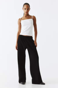 Nueva llegada de las mujeres de moda personalizada de invierno Joggers de peso pesado suelto equipado con piernas anchas y cintura media estilo frontal plano - Product Image 2