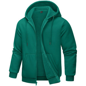 Sweat à capuche zippé en molleton de coton recyclé 100% coton 280 GSM Faible MOQ Services de fabrication de mode durable - Product Image 6