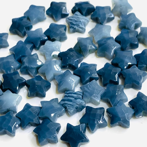 Ópalo azul estrella facetada tallada a mano piedras preciosas fabricación de joyas 10mm grado AAA ópalo tallado piedras preciosas sueltas cuentas Briolette al por mayor - Product Image 4