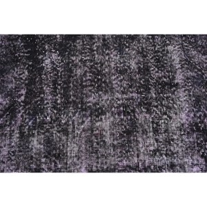 พรมวินเทจ ขนาด 2.8x8.7 ฟุต พรมลายปะติดสีดำ ทำจากขนสัตว์ - Product Image 5
