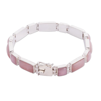 À la mode nouveau Style rose opale lien Bracelet 925 argent Sterling Boho Hippie bijoux bijoux de mode en gros en vrac