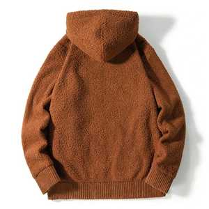 Sweat-shirt à capuche surdimensionné pour homme, en polaire respirante et moelleuse, écologique, imperméable, fabriqué au Pakistan, teinture unie, pour l'hiver - Product Image 4