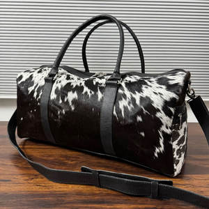 Bolsos de lona de piel de vaca de bajo precio de moda de diseñador bolsos de lona de piel de vaca de alta capacidad para la venta - Product Image 2