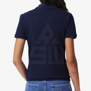 Chemise décontractée légère à manches courtes pour femme, tricotée sur mesure, colorée, respirante, écologique, à séchage rapide et de couleur unie - Product Image 3