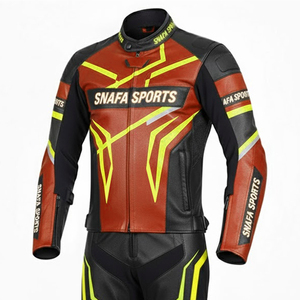 Traje de Motocicleta de Cuero Genuino de Alta Calidad, Ropa Protectora para Motociclismo de Carreras, Traje de Cuero para Motocicleta de Calle - Product Image 4
