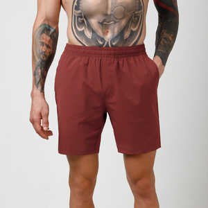 Shorts de sport décontractés pour hommes en coton 100% de haute qualité, respirants, imprimés avec logo personnalisé, confortables, en tissu épais vintage - Product Image 1