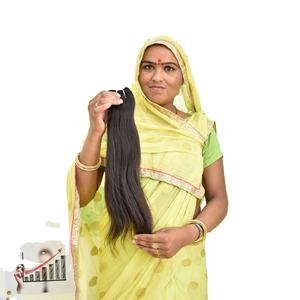 100% Indian Raw Virgin Cuticle Aligned Weave Bundles <b>Color</b> Black Silky Straight Temple Human <b>Hair</b> <b>Extensions</b> - Product Image 1