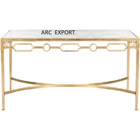 Fantaisie Simple Design Moderne Grande Décoration De Luxe Verre Métal Style Unique Designer Or Stand Table Décorative Au Prix Le Moins Cher