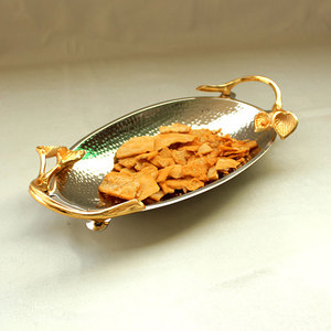 ถาดเสิร์ฟอาหารทำจากโลหะสีเงินสำหรับใช้ในห้องครัวร้านอาหารสำหรับเสิร์ฟอาหารและขนมแสนอร่อย - Product Image 2