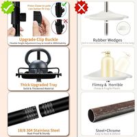 Caddy de douche Tension Pole Corner Organisateur de salle de bain Étagères de douche réglables à 4 niveaux en acier inoxydable antirouille