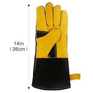 ถุงมือเชื่อมหนังวัวแบบหนาพิเศษ ทนความร้อน ป้องกัน TIG/MIG เป็นมิตรกับสิ่งแวดล้อม ระบายอากาศได้ดี ใช้ได้ทุกฤดู - Product Image 3