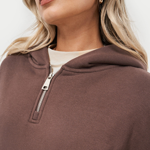Sudaderas con capucha con logotipo personalizado Sudaderas sueltas de algodón/poliéster con bordado liso para mujer Sudadera con capucha de diseño único de gran tamaño para mujer - Product Image 5
