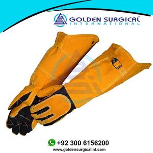 Guante de soldadura de piel de ciervo Americana, de cuero de Boarhide protector térmico, talla única - Product Image 2