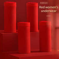 Lot de 4 culottes de sport respirantes sans coutures pour femmes, sous-vêtements triangulaires en coton rouge pour filles, culottes décontractées pour femmes