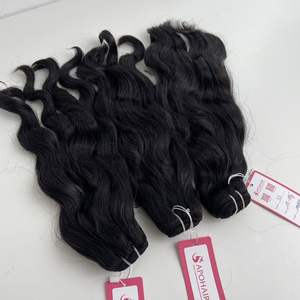 Vague naturelle de cheveux vietnamiens Remy à cuticule alignée machine à cheveux vierges bruts tissage à double trame de vendeur de confiance - Product Image 6