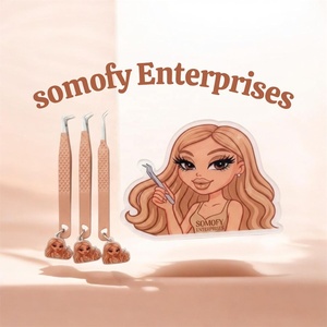 Somofy Enterprises <b>Custom</b> Made <b>Doll</b> Design Tile Eyelash Extension Tweezers Charms Stainless Steel Logo Packing Mink Sustainable - Product Image 5