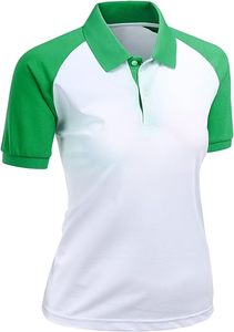 Polos raglán de manga corta para mujer de alta calidad 100% algodón 180gsm dos tonos OEM Bangladesh Factory Polo de moda - Product Image 6