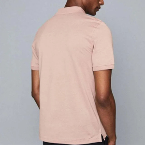 Patrón sólido Color personalizado 1/4 Zip Polo Collar Camisas Cuarto de cremallera Algodón Transpirable Polos para hombres Ropa Tallas grandes - Product Image 6