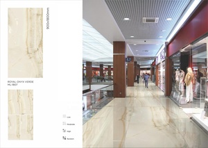 Azulejos de porcelana de 900x1800mm Royal Onyx Gold Pulido 2cm 3x6ft Azulejos de cerámica para interiores y exteriores - Product Image 2