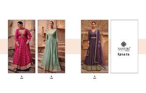 Fancy Evergreen Designer Dress Pure Viscos Jacquard Silk Salwar Suit & Dupatta con bordado Work Exportador y proveedor indio - Product Image 2