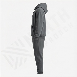 Ensemble de survêtement surdimensionné personnalisé, pull à capuche et pantalon de jogging, coupe ajustée, confortable, pour hommes, ensemble deux pièces, tenue d'entraînement sportive - Product Image 3
