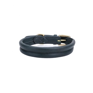 Collier de chien fait main en cuir souple véritable de vente chaude avec un design de forme ronde Meilleur fournisseur Fabricant et grossiste Saman Exportations - Product Image 1