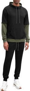 Ensemble de survêtement unisexe de haute qualité en coton 100% pour l'automne, taille XL, décontracté, sport, jogging, manches longues, 2 pièces, fitness, grande taille, vente en gros - Product Image 3