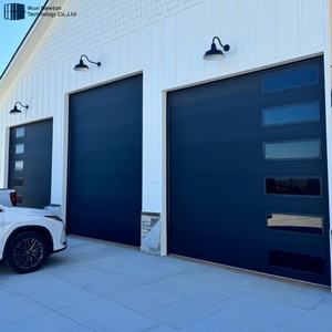 Portes <span class=keywords><strong>de</strong></span> <span class=keywords><strong>garage</strong></span> sectionnelles modernes et étanches <span class=keywords><strong>à</strong></span> double ouverture, automatisées, avec surface finie, vente en gros usine - Product Image 4